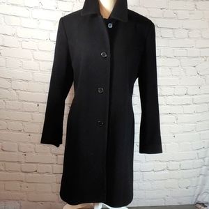 Preston & York Wool Coat, Size 14, Black